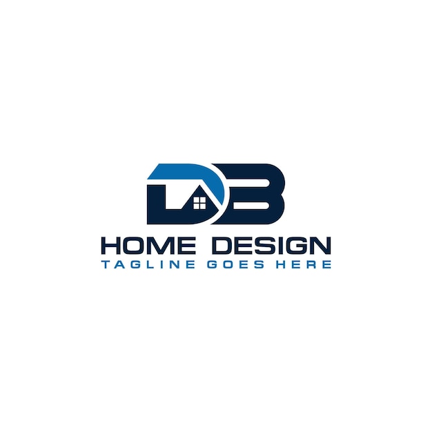 Vector d b initial home or real estate logo vector design