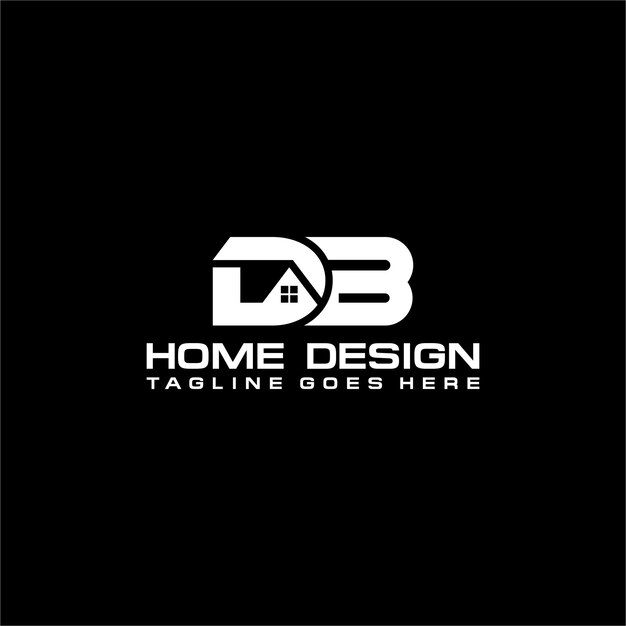 Vector d b initial home or real estate logo vector design