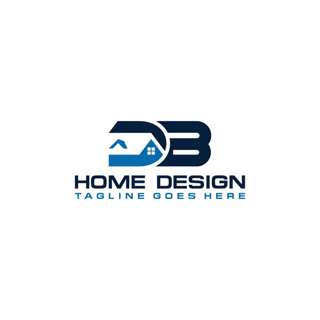 Vector d b initial home or real estate logo vector design