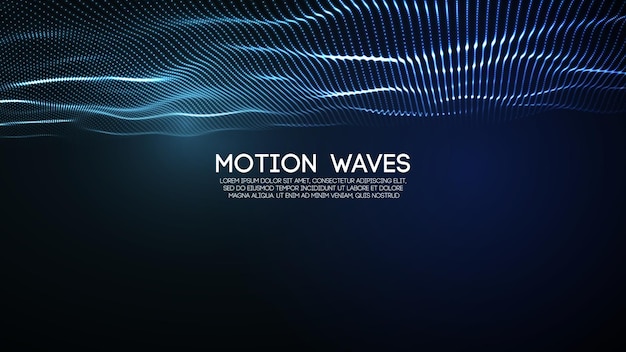 D glowing abstract digital wave particles futuristic vector illustration hud element technology conc