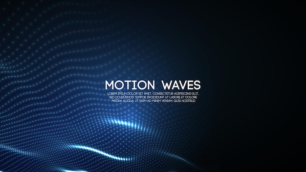 D glowing abstract digital wave particles futuristic vector illustration hud element technology conc