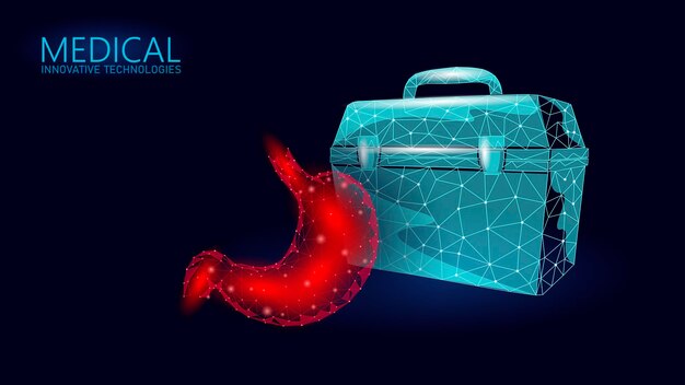 Vector d human kidneys transplantation case red low poly kidneys anatomy organ polygonal donor medicine