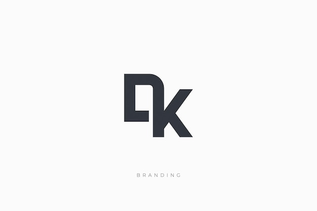 D Letter DK Combination Monogram Logo