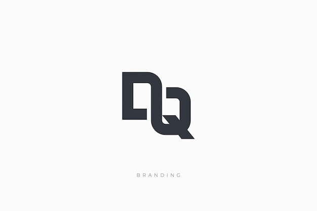 D Letter DQ Combination Monogram Logo