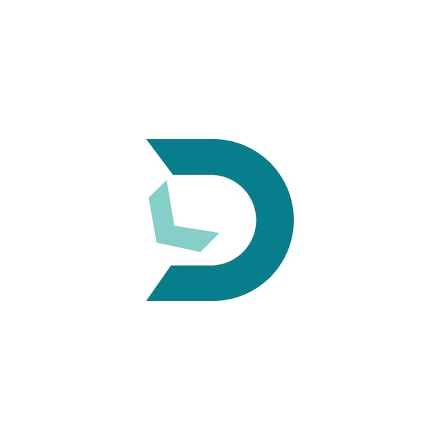 D letter logo template vector