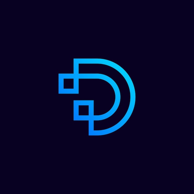 D Logo Letter Design Icon