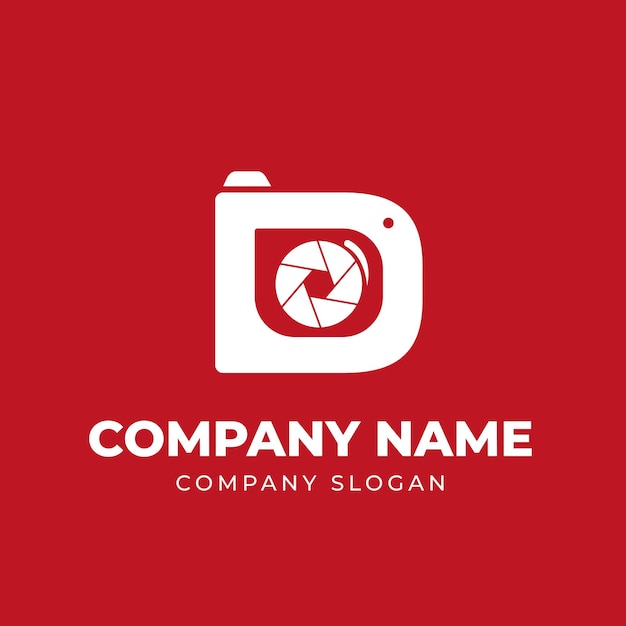 D Photography Logo Design with Lens