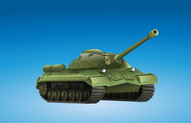 D realistic military tank battle tank in natural colors in a realistic d design on a transparent bac