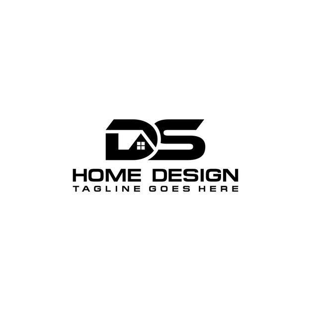 Vector d s initial home or real estate logo vector design