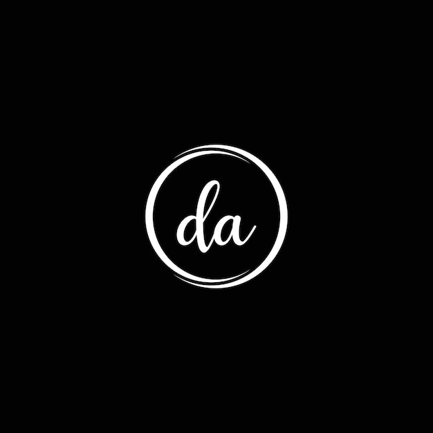 D a simple letter with ring and black background