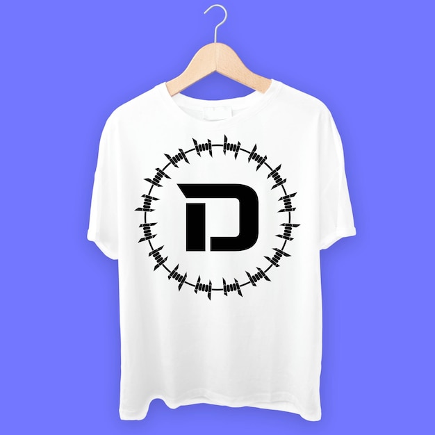 D white tshirt design download free