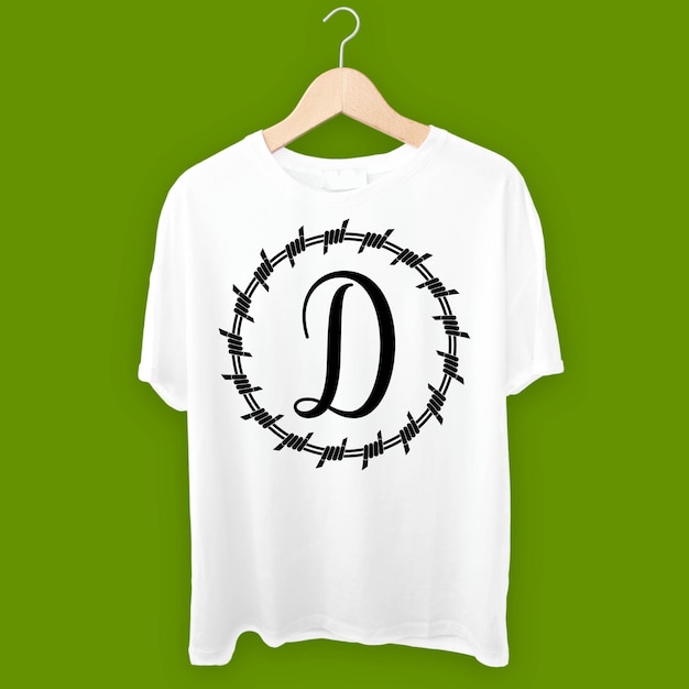 D white tshirt design elements