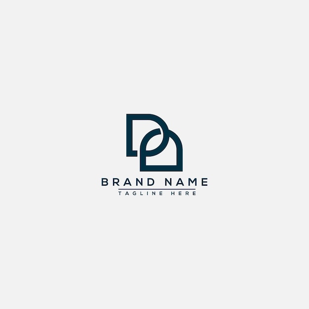 DA Logo Design Template Vector Graphic Branding Element.