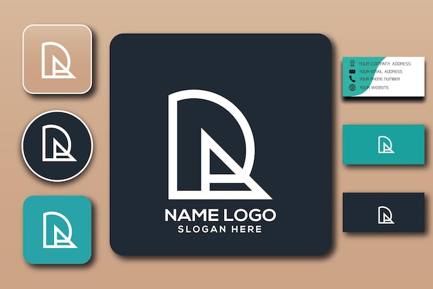 DA monogram logo template