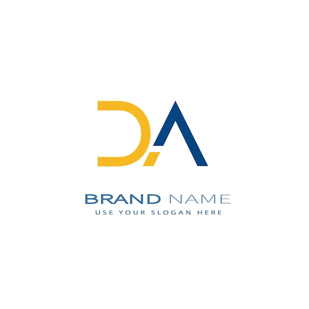 DA649 letter DA logo design