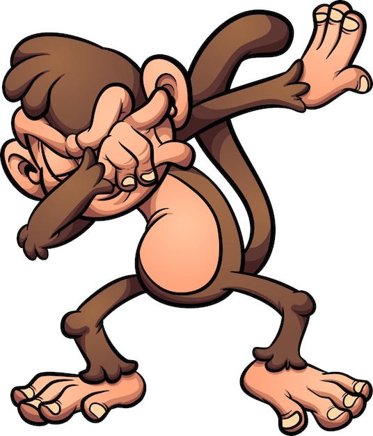 dabbing monkey