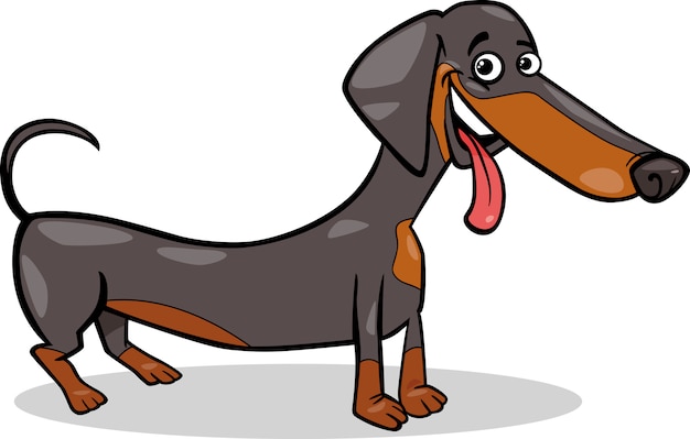 dachshund dog cartoon illustration