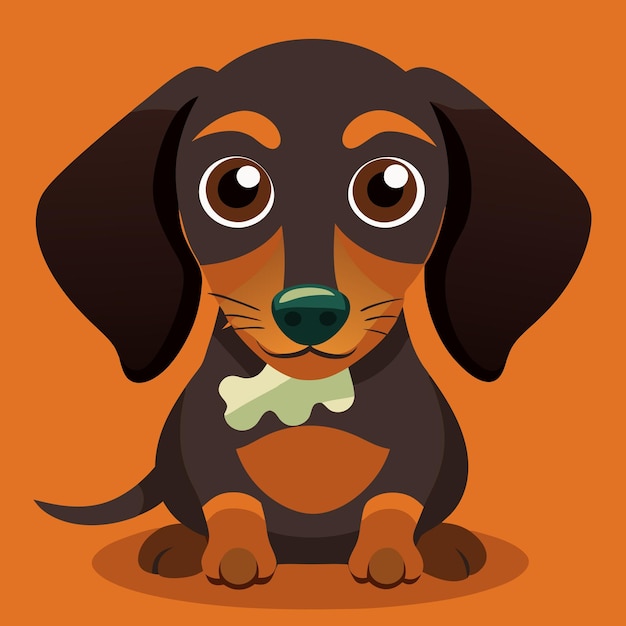 Vector dachshund dog vector art