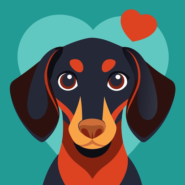 Vector dachshund dog vector art