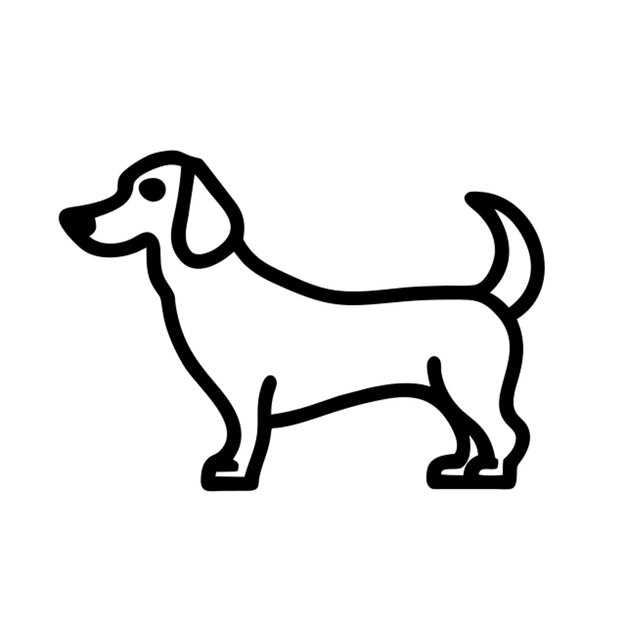 Vector dachshund icon outline