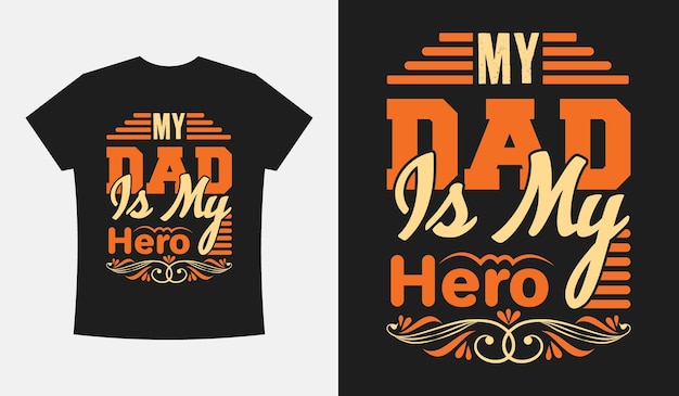 Dad, Father's Day Typography T-shirt Design Vector Template