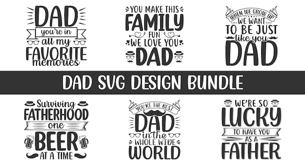 Dad SVG Tshirt Design Bundle