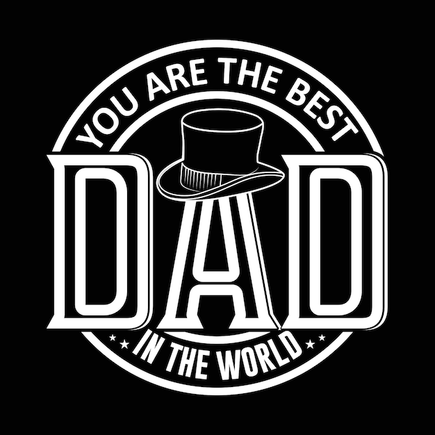 Vector dad typography t shirt design