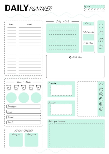 Daily planner 2024 A4 Printable