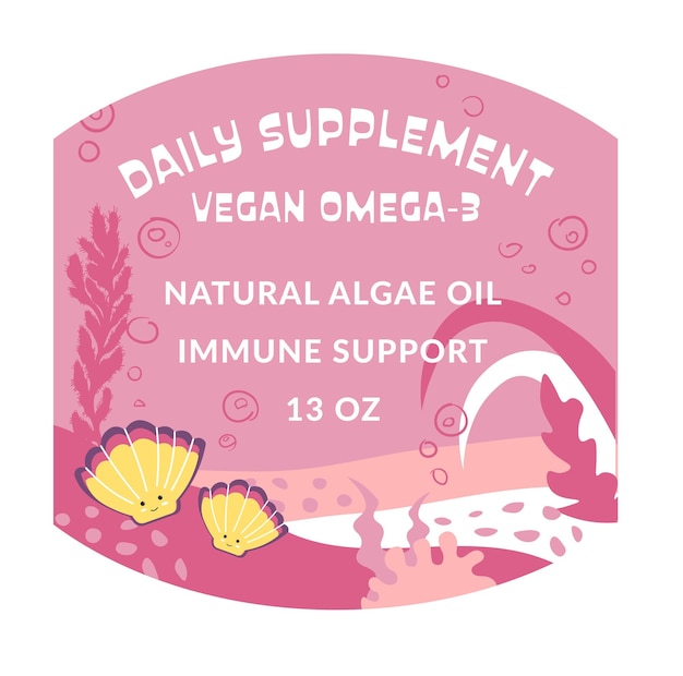 Daily supplement vegan omega immune support