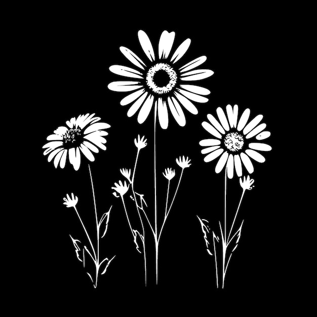 Daisies High Quality Vector Logo Vector illustration ideal for Tshirt graphic