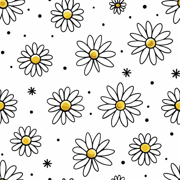 Vector daisy flower pattern