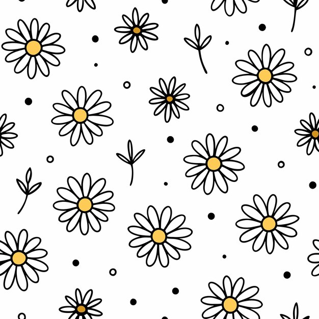 Vector daisy flower pattern