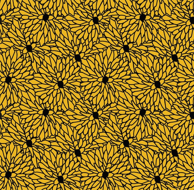 daisy flower seamless pattern