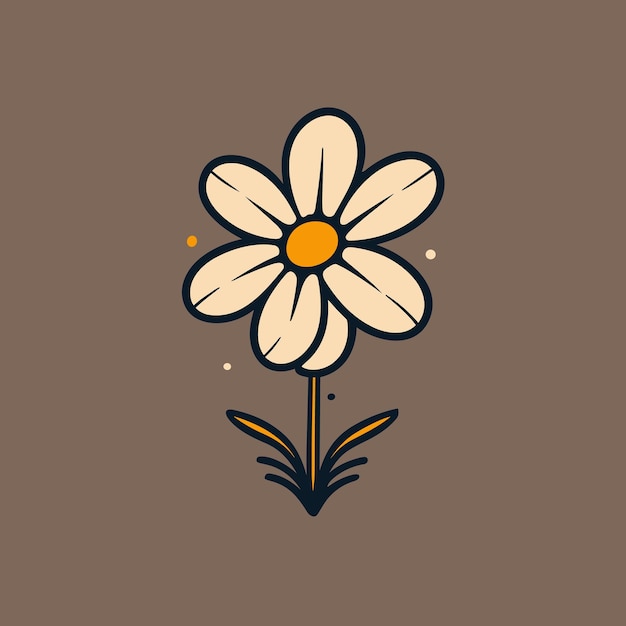 Daisy Minimalist and Flat Logo Vector illustration