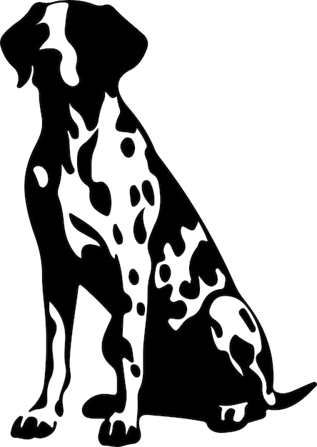 Dalmatian black silhouette with transparent background