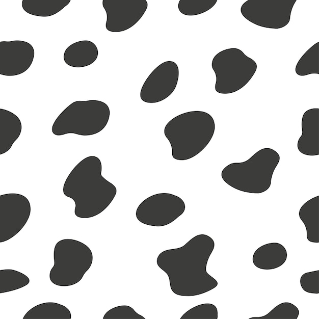 Dalmatian seamless pattern Animal black and white print