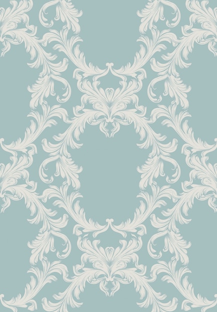 Damask pattern Vector illustration handmade ornament decor