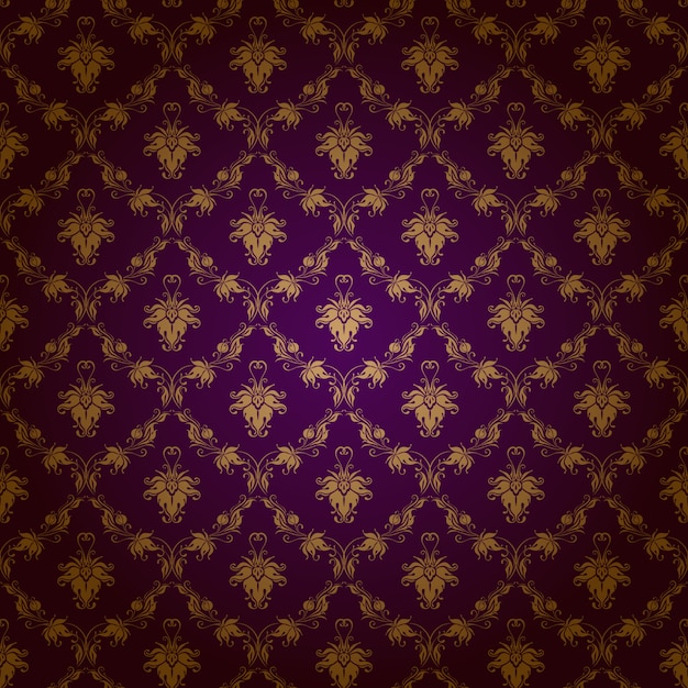 Damask seamless floral pattern. 