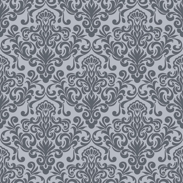 damask seamless pattern background. Classical luxury old fashioned damask ornament