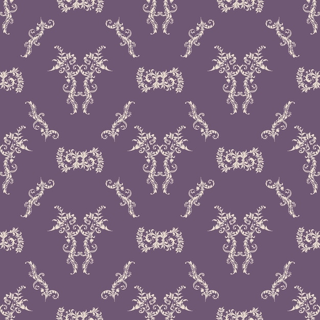 Damask seamless pattern for design vector Illustration