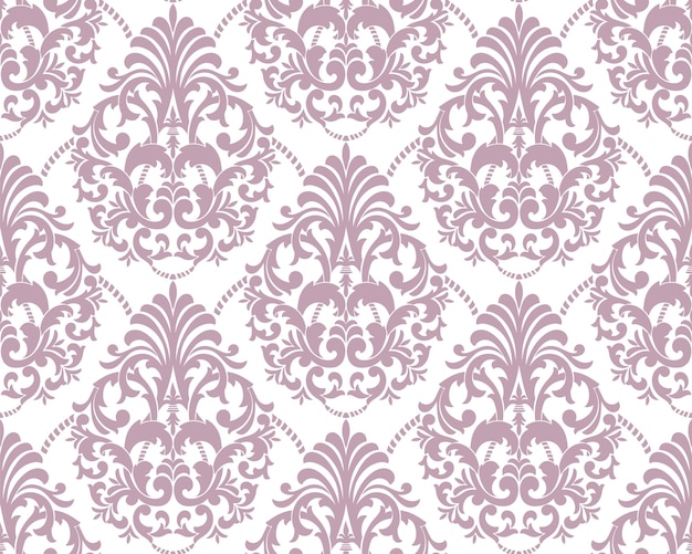 Damask seamless pattern element Vector floral damask ornament vintage illustration