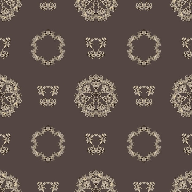 Damask seamless pattern element vector