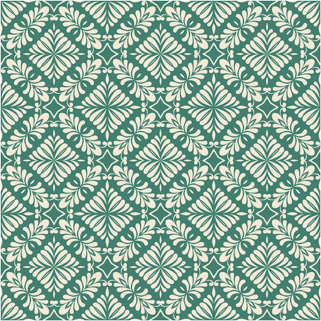 Damask seamless pattern with ornament