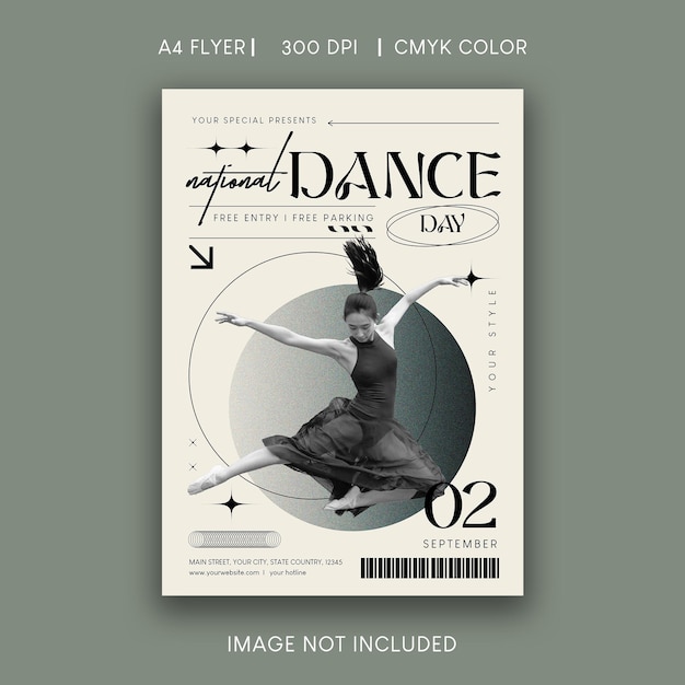 Vector dance ballet flyer