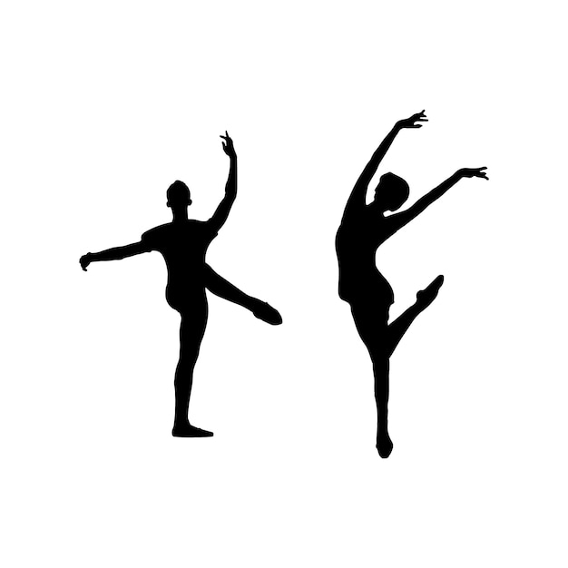 Dance silhouette set of dancer silhouettes