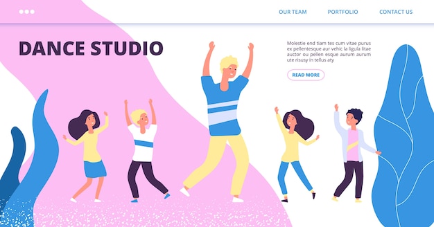 Dance studio landing page template