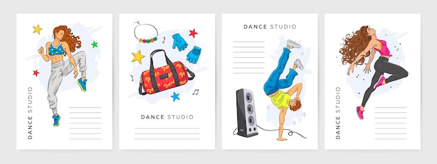 Dance studio poster template