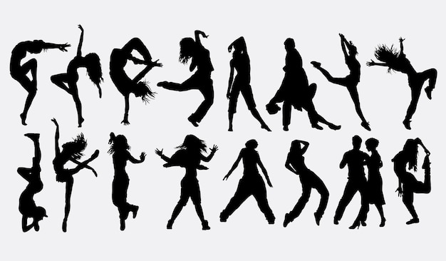 Dance training silhouette