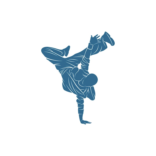 Dancer Hip hop design vector template Street dancer silhouette vector illustration break dance jazz funk rap freestyle