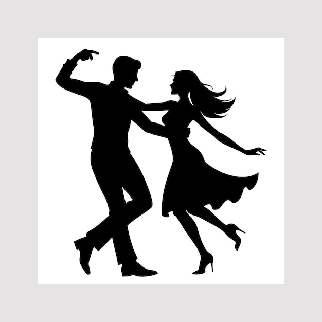 Vector dancing couple vector illustration